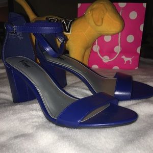 Blue Chunky Heels
